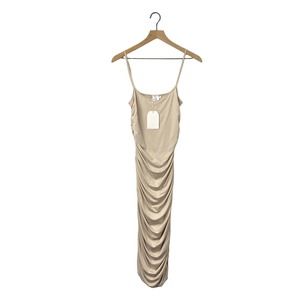 🖤 3/$25 SALE!!! 
Hidden brand champagne rouched party dress medium